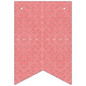 真ん中に模様があるピンク色の背景 バンティングフラッグ (第1の旗)