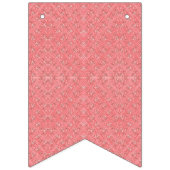 真ん中に模様があるピンク色の背景 バンティングフラッグ (第3の旗)