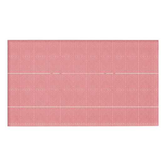 真ん中に模様があるピンク色の背景 名札 (正面)