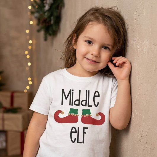 真ん中のエルフのクリスマス Tシャツ