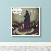 真ん中の死紙のキャンバおもしろいスプリントに詰まっている キャンバスプリント (インサイチュ (ウッドフロア))