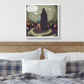 真ん中の死紙のキャンバおもしろいスプリントに詰まっている キャンバスプリント (インサイチュ (寝室))