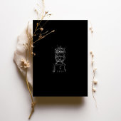 真アンティークブラック&ホワイト華美ズ結婚ズ 招待状