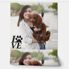 真カスタムの犬愛好家のためのLOVE Pawプリント壁紙 壁紙