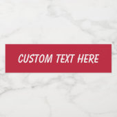 真クラシック無地の赤 ペットボトルラベル (シングルラベル)