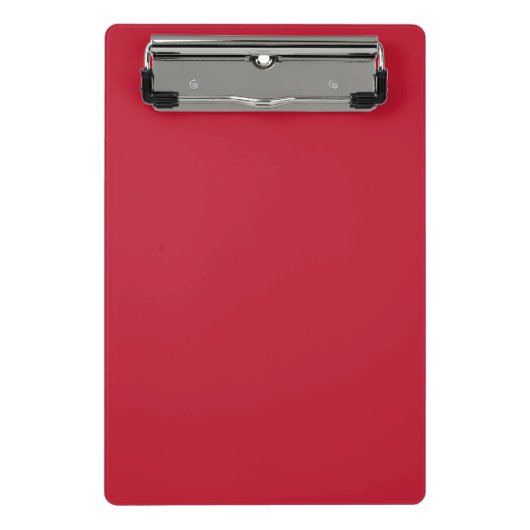 真クラシック無地の赤 ミニクリップボード (正面)