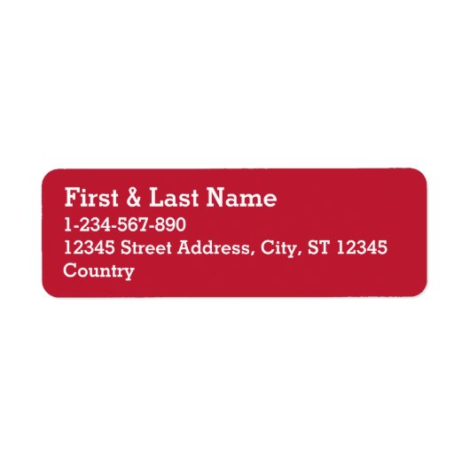 真クラシック無地の赤 ラベル (正面)