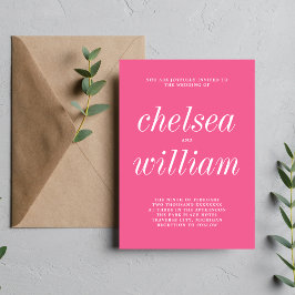 真シンプル2カーネーション結婚ミニマリスト 招待状