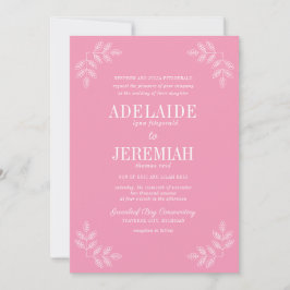 真シンプル6バレエ結婚フローラ 招待状