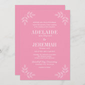 真シンプル6バレエ結婚フローラ 招待状 (正面/裏面)