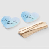 真パーソナライズされたの愛の青 ハンドファン (組立なし)