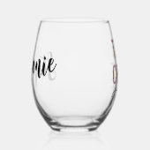 真パーソナライズされた犯罪中毒 |犯罪番組の恋人 ステムなしワイングラス (右)