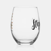 真パーソナライズされた犯罪中毒 |犯罪番組の恋人 ステムなしワイングラス (左)