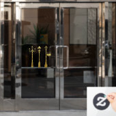 真ビクトリアン鍮ランプのポストランタン金ゴールド冬 ウィンドウサイン (オフィスドア)