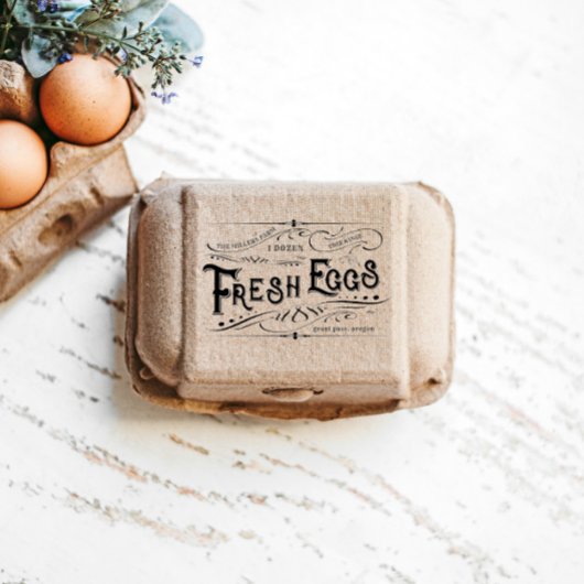 真ヴィンテージ生卵カートン ラバースタンプ