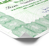 真偽証明のプリント ポスター (角)