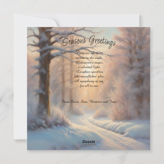 真冬魔法、季節のごあいさつのカスタマイズ シーズンカード (裏面)