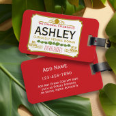 真剣おもしろいに甘い女性のためのデザイン – 赤 ラゲッジタグ