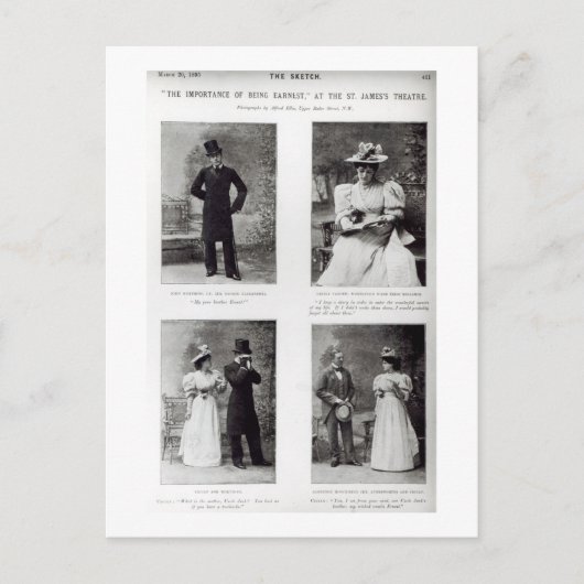 真剣であることの重要性の場面 ポストカード (正面)