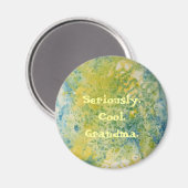 真剣なクールおばあちゃん マグネット (正面/裏面)