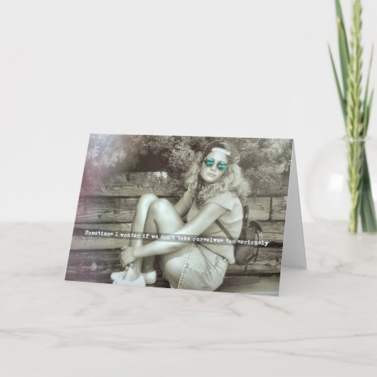 真剣なグリーティングカード サンキューカード (正面)