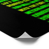 真剣なゲーマー – 緑 ポスター (角)