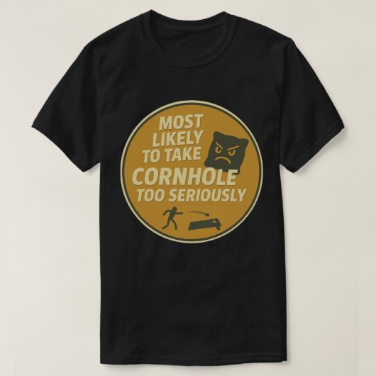 真剣なコーンホール・エンジョイ Tシャツ (デザイン正面)