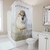 真剣なスズメ シャワーカーテン (インサイチュ)