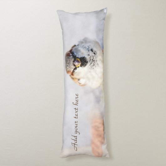 真剣なスズメ ボディピロー (裏面 (縦))