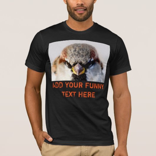 真剣なスズメ Tシャツ (正面)