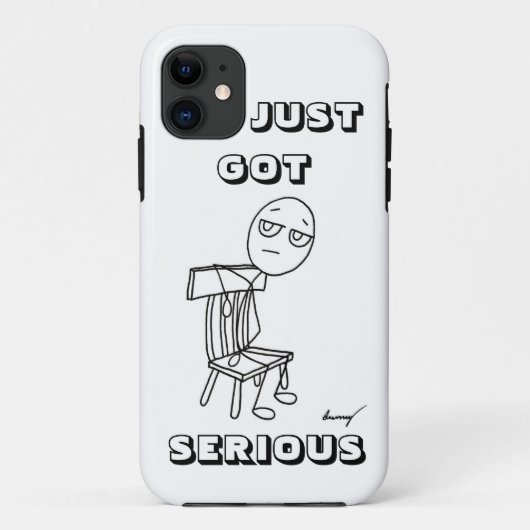 真剣なiPhone 5ケ得ースだけで座る Case-Mate iPhoneケース (裏面)
