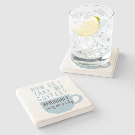 真剣におもしろいなコーヒー引用文 ストーンコースター (横)