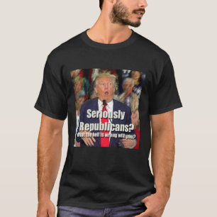 真剣にアンチ切札の共和党員のTシャツ Tシャツ
