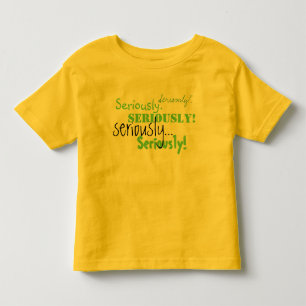 真剣に幼児のTシャツ トドラーTシャツ