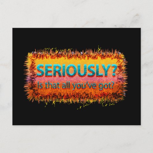 真剣に言えば、すべては黒い ポストカード (正面)