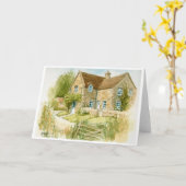 真夏のコテージ挨拶状 カード (黄色い花)