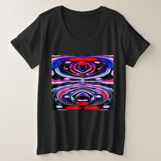 真夏のトレンドファッション プラスサイズTシャツ (デザイン正面)