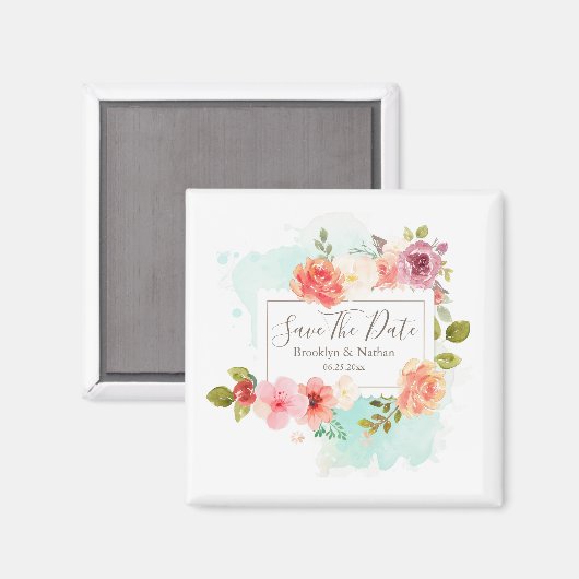 真夏のフローラの夢は日付を保存 マグネット (正面/裏面)