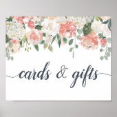 真夏のフローラカードとギフトサイン ポスター (正面)
