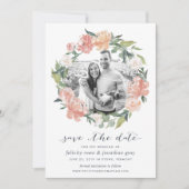 真夏のフローラ写真Save the Date Card セーブザデート (正面)