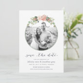 真夏のフローラ写真Save the Date Card セーブザデート (スタンド正面)