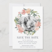 真夏のフローラ写真Save the Date Card セーブザデート (正面)