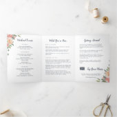 真夏のフローラ結婚のウェルカムレターの日程 三つ折りプログラム (内部)