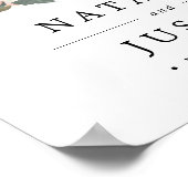 真夏のフローラ結婚の歓迎サイン ポスター (角)