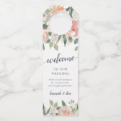 真夏のフローラ結婚の歓迎 ボトルネックタグ (正面)