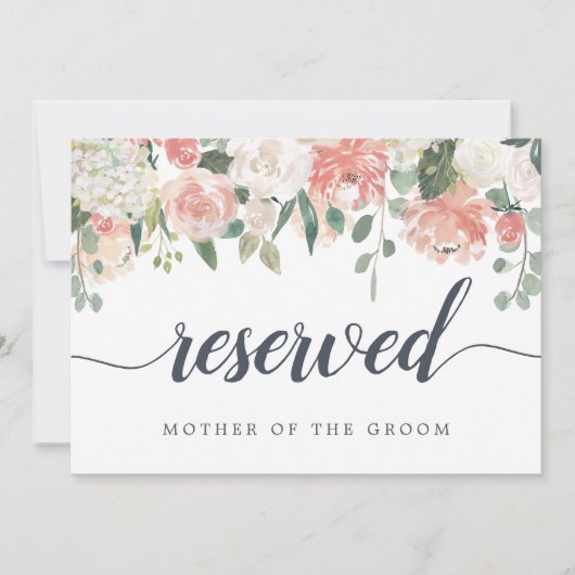 真夏のフローラ結婚の「予約」サイン (正面)