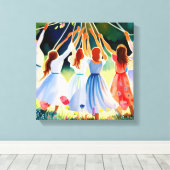 真夏の喜び キャンバスプリント (インサイチュ (ウッドフロア))