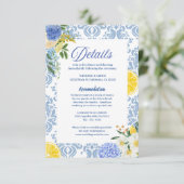 真夏の地中海をイメージした爽やかなウェディングの詳細 エンクロージャーカード (スタンド正面)
