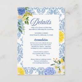真夏の地中海をイメージした爽やかなウェディングの詳細 エンクロージャーカード