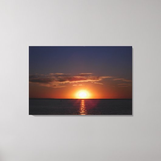 真夏の夕日 キャンバスプリント (正面)
